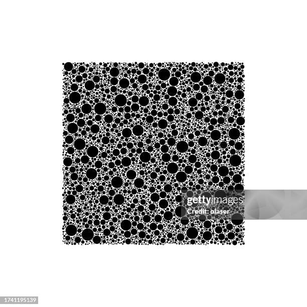 square block filled with non-overlapping black dots of varying sizes. - over filled stock illustrations