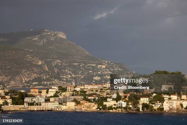 Residential properties, by the Col d'Èze mountain, in Saint-Jean-Cap-Ferrat, France, on Friday, Oct. 20, 2023. Tucked between Monaco and Nice and...