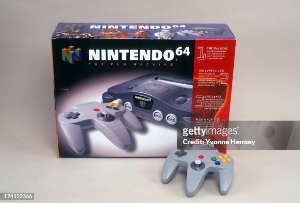 Product shot of Nintendo 64 game system and controller is photographed December 7, 1996 in New York City.