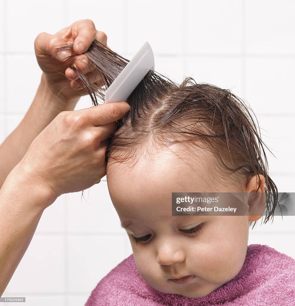 Combing for head lice