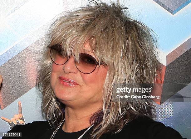 Author and original MTV VJ Nina Blackwood attends a signing for her new book "VJ: The Unplugged Adventures of MTV's First Wave" at The Venetian Las...