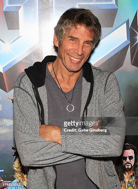 Author and original MTV VJ Mark Goodman attends a signing for his new book "VJ: The Unplugged Adventures of MTV's First Wave" at The Venetian Las...