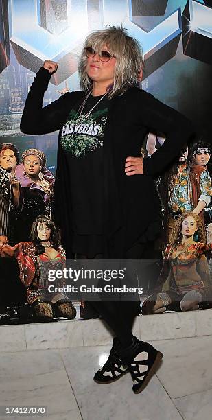 Author and original MTV VJ Nina Blackwood attends a signing for her new book "VJ: The Unplugged Adventures of MTV's First Wave" at The Venetian Las...