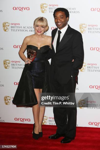 Sheridan Smith and Chiwetel Ejlofor pose in the press room at the Arqiva British Academy Television Awards 2013 at the Royal Festival Hall on May 12,...
