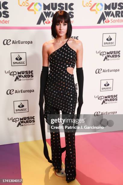 Aitana attends the "LOS40 Music Awards Santander 2023" Nominees Gala Dinner at Florida Park on October 17, 2023 in Madrid, Spain.