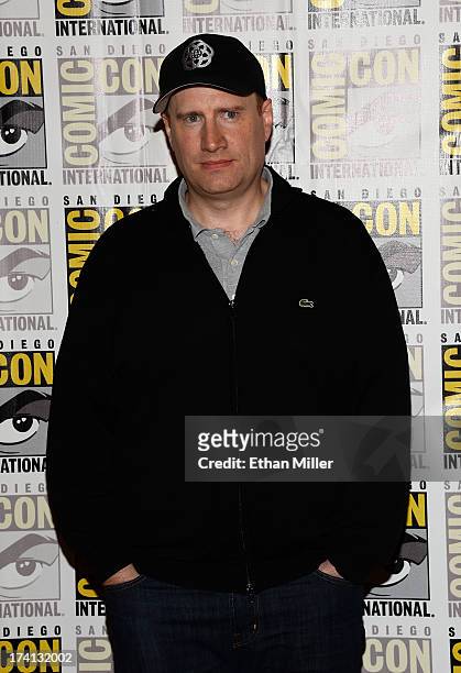 President of Production at Marvel Studios Kevin Feige attends the Marvel panel during Comic-Con International 2013 at the Hilton San Diego Bayfront...