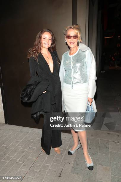 Jerry Hall at the Georgia May Jagger party at 1 Mayfair on October 17, 2023 in London, England.