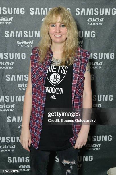 Ladyhawke arrives at Samsung's #GigaSoundBlast Summer DJ Series on July 20, 2013 at Surf Lodge in Montauk, New York.