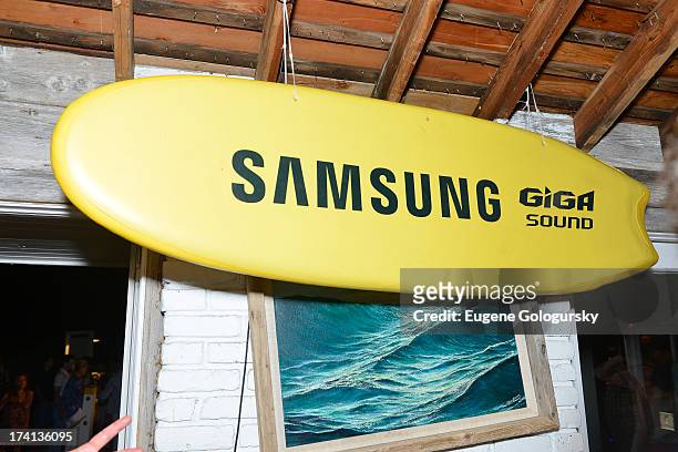 General view of atmosphere at Samsung's #GigaSoundBlast Summer DJ Series on July 20, 2013 at Surf Lodge in Montauk, New York.