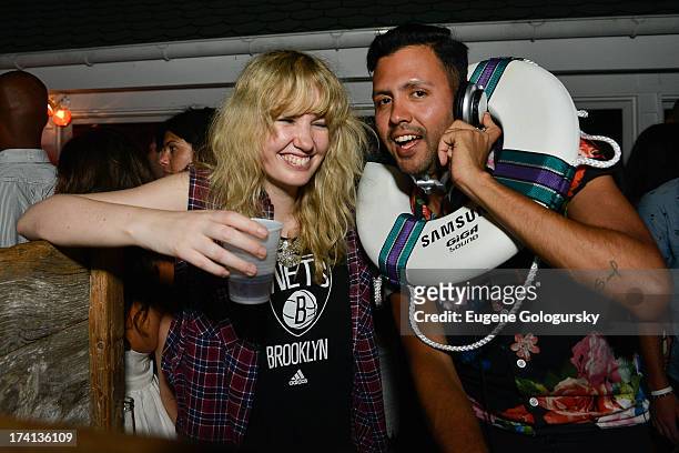 Ladyhawke spins the night away at Samsung's #GigaSoundBlast Summer DJ Series on July 20, 2013 at Surf Lodge in Montauk, New York.