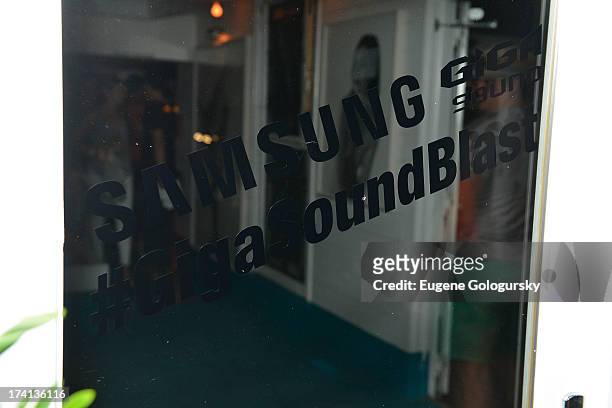 General view of atmosphere at Samsung's #GigaSoundBlast Summer DJ Series on July 20, 2013 at Surf Lodge in Montauk, New York.