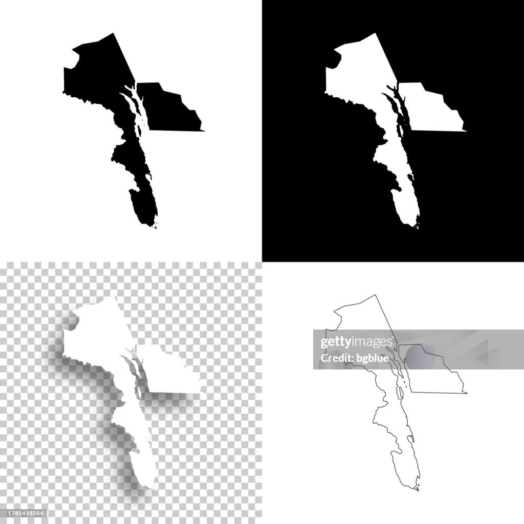 Haines, Alaska. Maps for design. Blank, white and black backgrounds