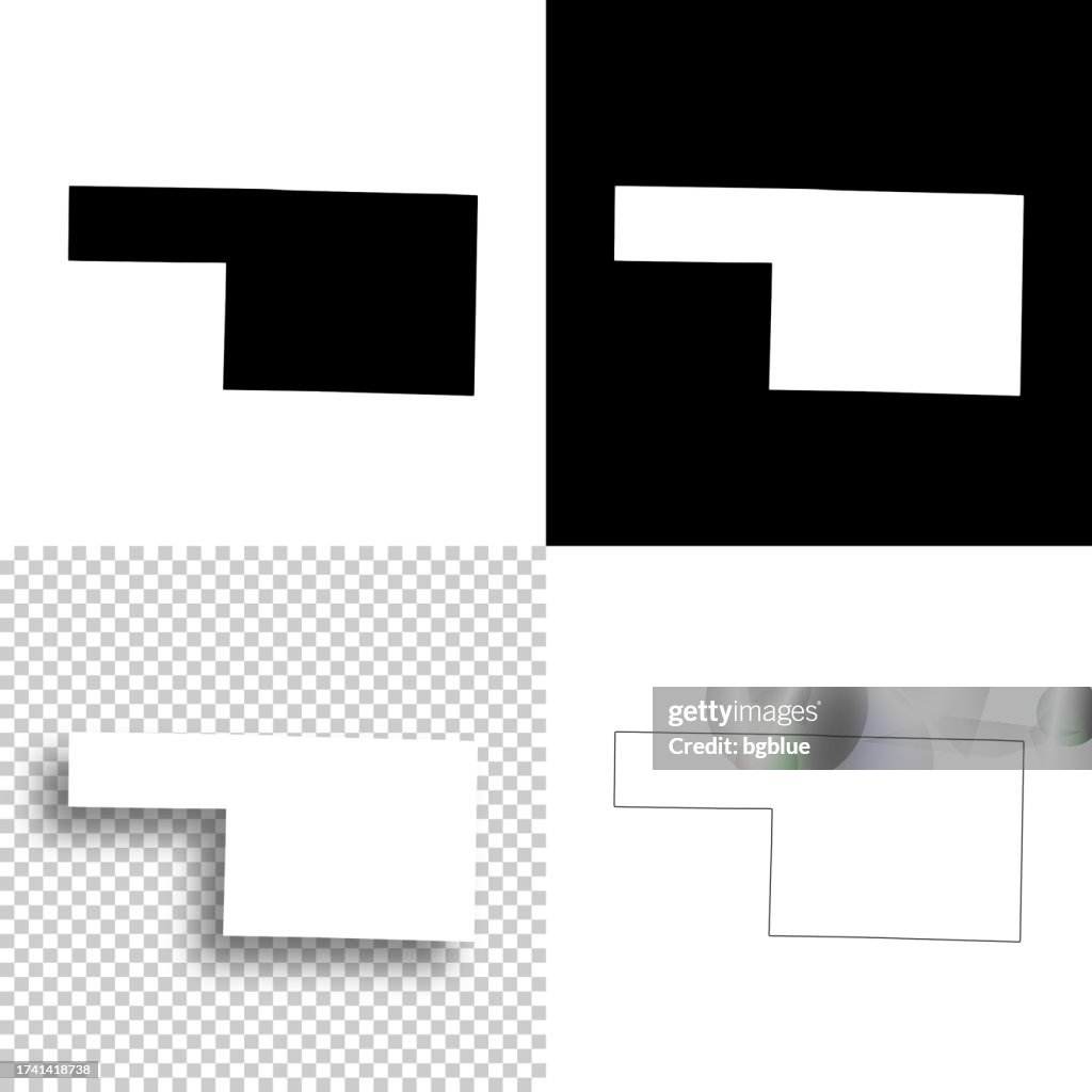 Christian County, Missouri. Maps for design. Blank, white and black backgrounds