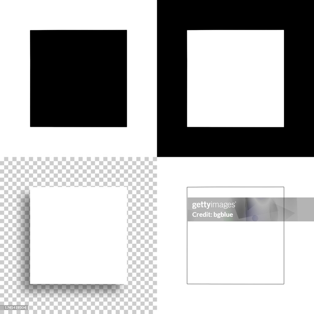 Ector County, Texas. Maps for design. Blank, white and black backgrounds