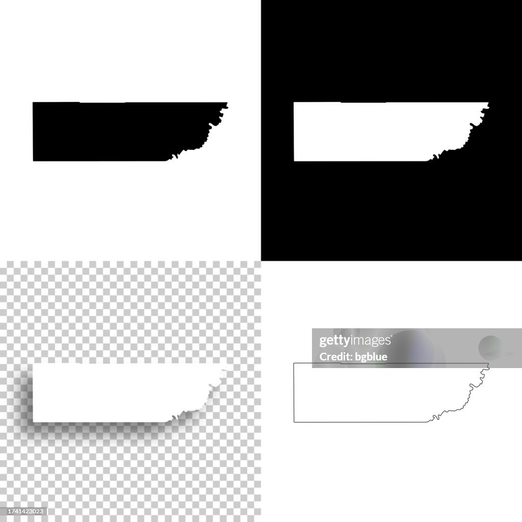 Kane County, Utah. Maps for design. Blank, white and black backgrounds