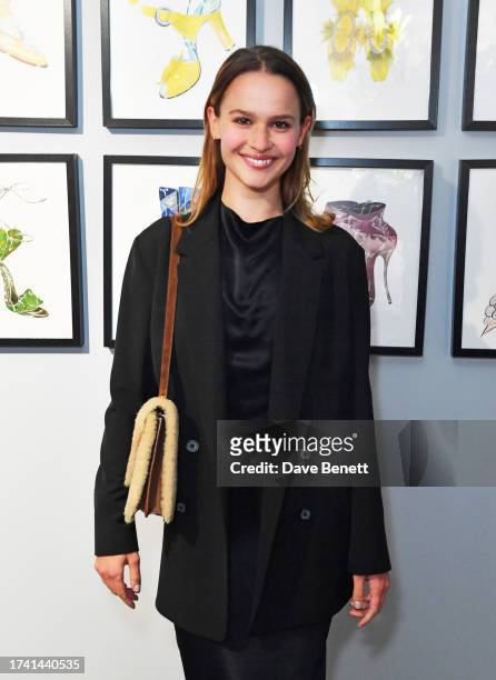 Clara Rugaard attends the launch of "Manolo Blahnik: The Craft", a new multisensory virtual and physical Manolo Blahnik exhibition, at xydrobe London...