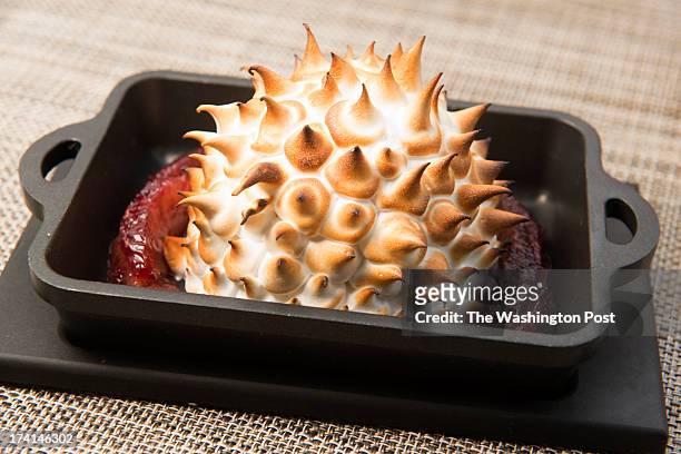 Baked Alaska dessert served at The Grill Room inside Capella Hotel in Washington, D.C. On April 11, 2013. FOOD 4/24 -- For Tom's preview on the Grill...