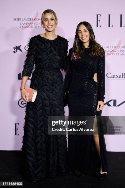 Maribel Nadal and guest attends the "ELLE Cancer Ball" photocall at the Royal Theater on October 17, 2023 in Madrid, Spain.