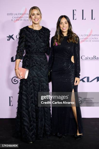 Maribel Nadal and guest attends the "ELLE Cancer Ball" photocall at the Royal Theater on October 17, 2023 in Madrid, Spain.