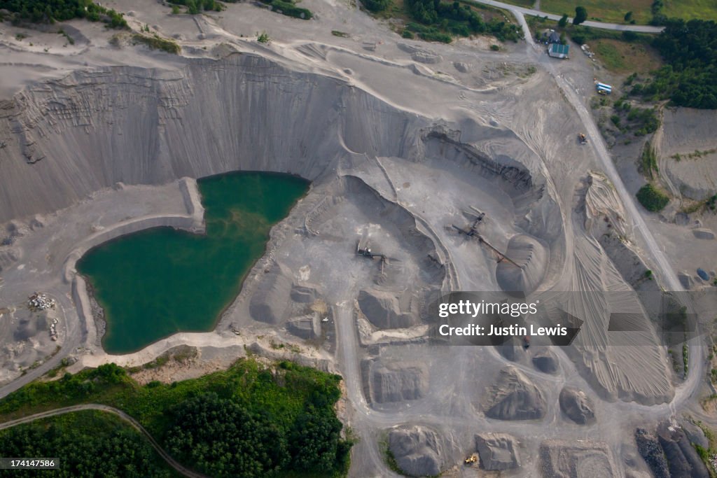 An industrial excavation site