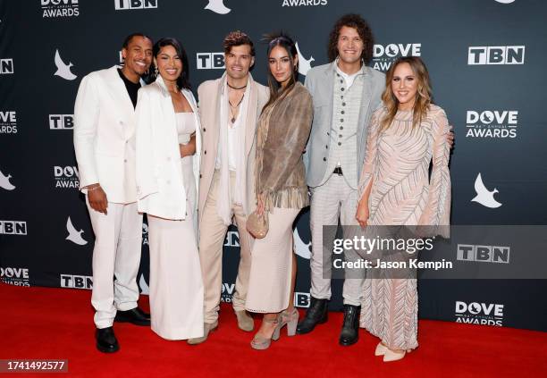 Dana Isaiah, Jordin Sparks, Joel Smallbone and Luke Smallbone of for KING & COUNTRY, Moriah Smallbone and Courtney Smallbone attend the 54th Annual...