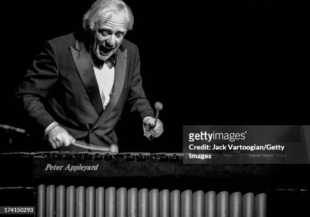 England-born, Ontario, Canada-based musician Peter Appleyard performs on vibraphone at a tribute to Lionel Hampton at the Apollo Theater, Harlem, New...