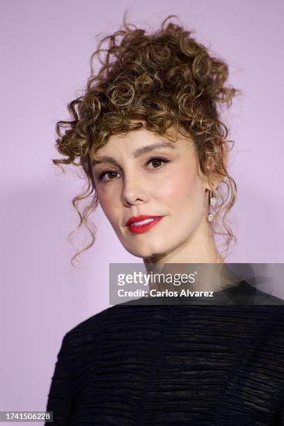Esther Acebo attends the "ELLE Cancer Ball" photocall at the Royal Theater on October 17, 2023 in Madrid, Spain.