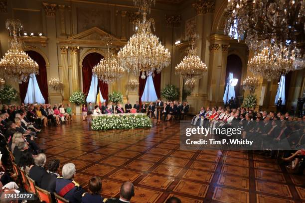 Overview at the Abdication Ceremony Of King Albert II Of Belgium, & Inauguration Of King Philippe at the Royal Palace on July 21, 2013 in Brussels,...