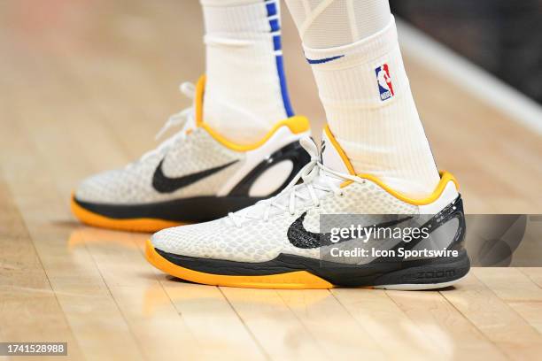 Los Angeles Clippers Guard Norman Powell sneakers during a NBA exhibition game between the Denver Nuggets and the Los Angeles Clippers on October 17,...