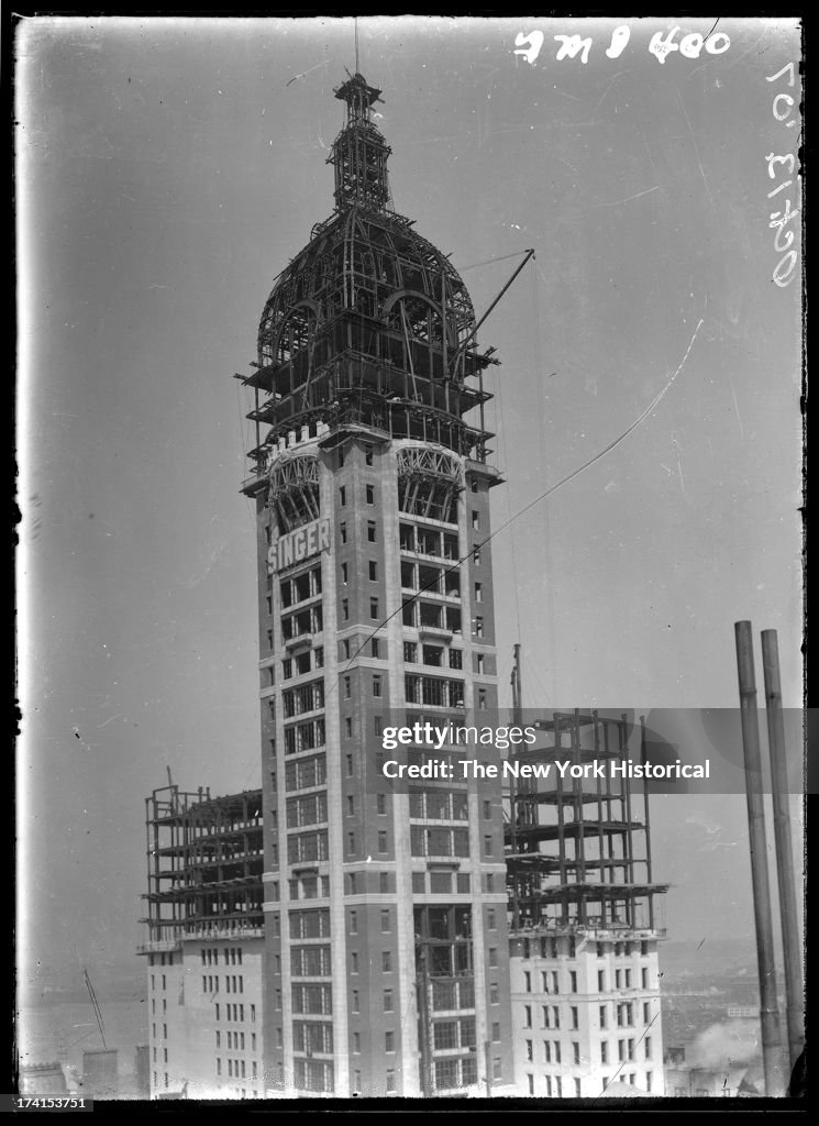 The Singer Building, 149 Broadway, under construction, New York, New ...