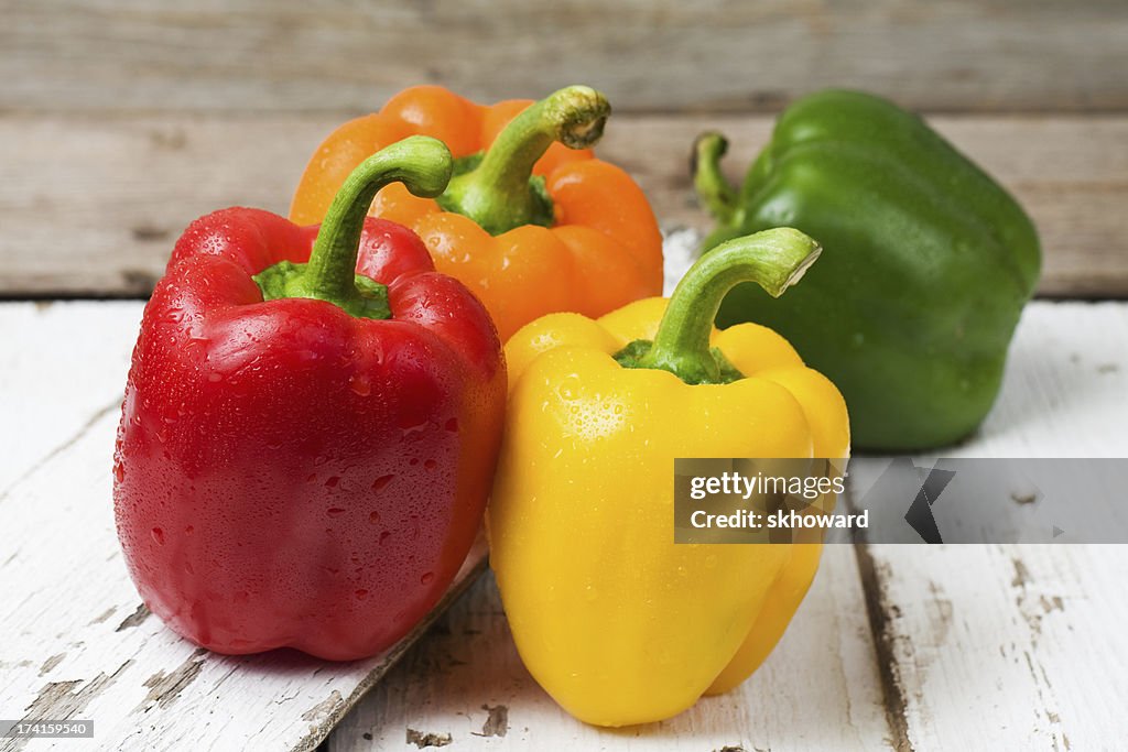 Red, Yellow, Orange and Green Bell Peppers