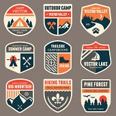 Retro camp badges