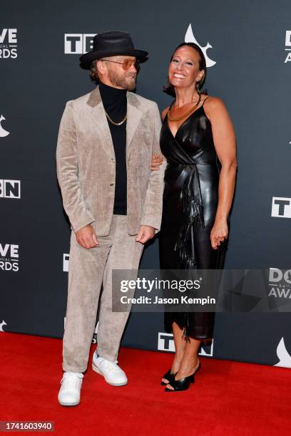 Toby Mac and Amanda Levy McKeehan attend the 54th Annual GMA Dove Awards at Lipscomb Allen Arena on October 17, 2023 in Nashville, Tennessee.