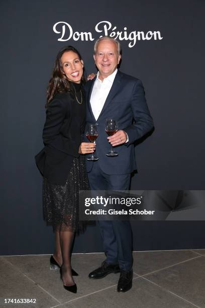 Isabelle Freifrau von Crailsheim and Moritz Freiherr von Crailsheim during the Dom Pèrignon Rosé Vintage 2009 Radical Exploration dinner at...