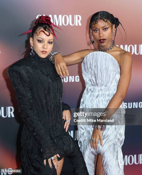 Georgia South and Amy Love of Nova Twins arrive at the Glamour Women of The Year Awards 2023 at on October 17, 2023 in London, England.