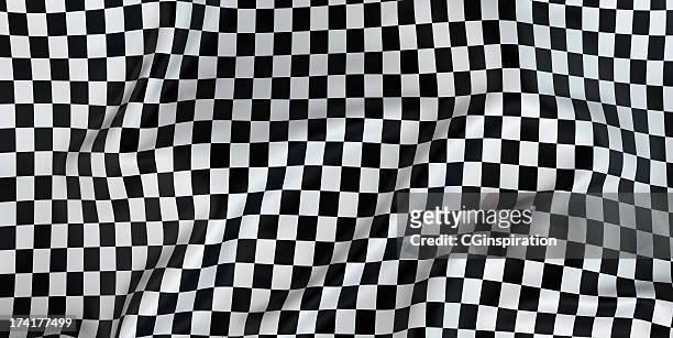 black and white checkered fabric - geblokte vlag stockfoto's en -beelden