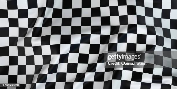 checkered flag - geblokte vlag stockfoto's en -beelden