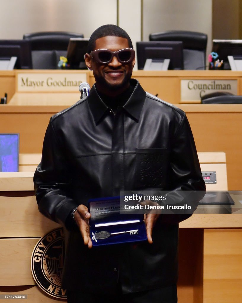 Usher Raymond Honored At Las Vegas City Hall