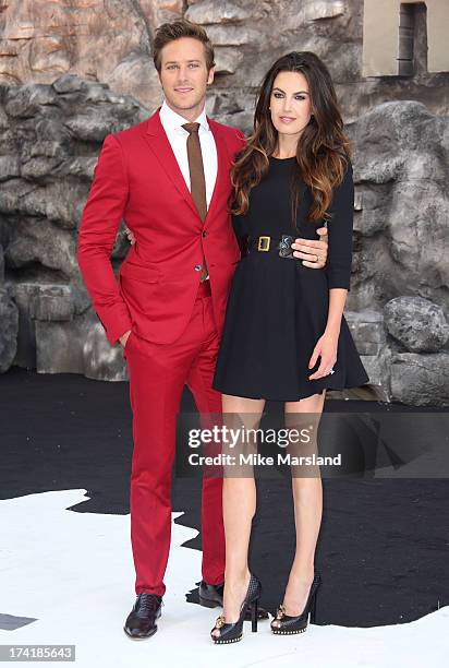 Armie Hammer attends the UK Premiere of 'The Lone Ranger' at Odeon Leicester Square on July 21, 2013 in London, England.