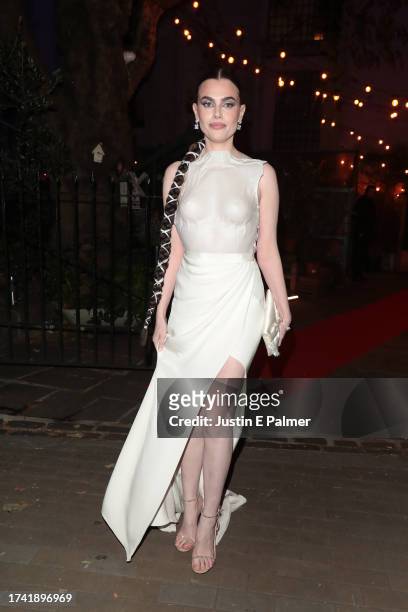 Charli Howard is seen leaving the Glamour Women of The Year Awards 2023 on October 17, 2023 in London, England.