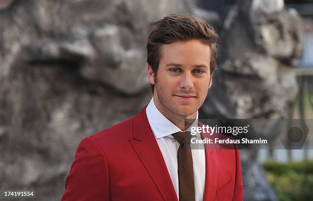 Armie Hammer attends the UK premiere of "The Lone Ranger" at Odeon Leicester Square on July 21, 2013 in London, England.