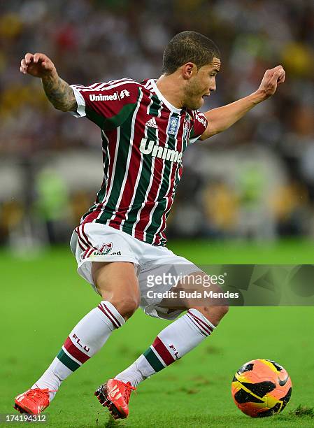 Bruno of Fluminense in action during a match between Fluminense and Vasco as part of Brazilian Championship 2013 at Maracana Stadium on July 21, 2013...