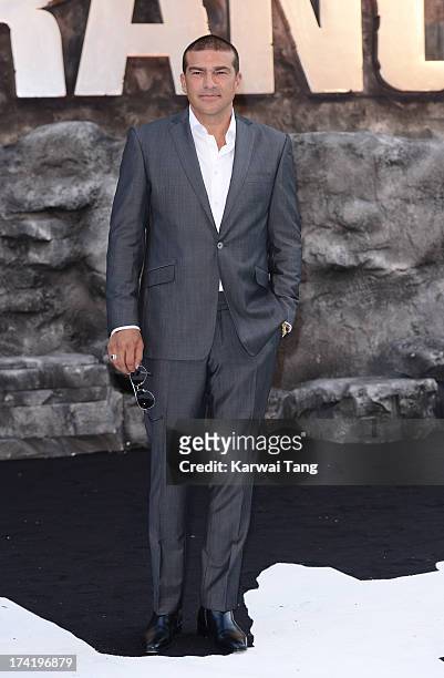 Tamer Hassan attends the UK Premiere of 'The Lone Ranger' at Odeon Leicester Square on July 21, 2013 in London, England.