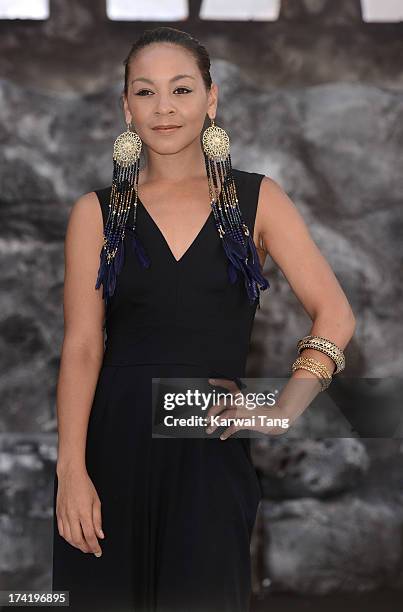 Jade Ellis attends the UK Premiere of 'The Lone Ranger' at Odeon Leicester Square on July 21, 2013 in London, England.