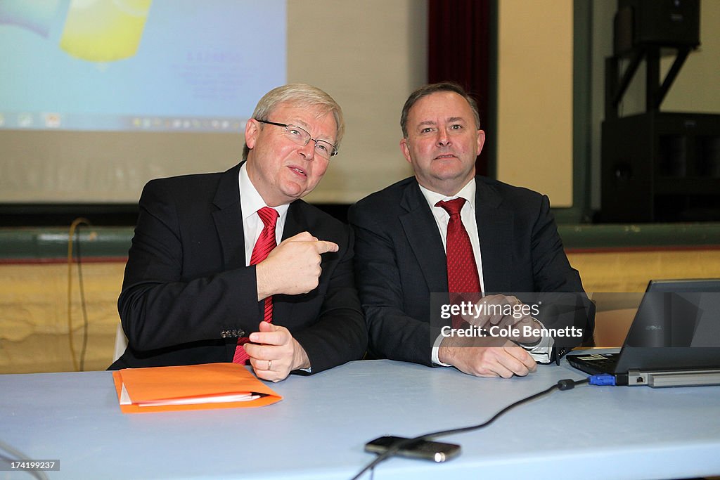Kevin Rudd 965 Prime Minister Kevin Rudd jokes with Deputy Prime Minister Anothony ...