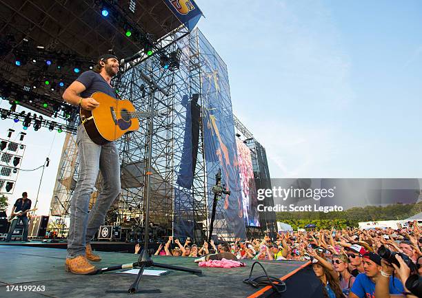 Thomas Rhett performs during the 2013 Faster Horses Festival on July 21, 2013 in Brooklyn, Michigan.