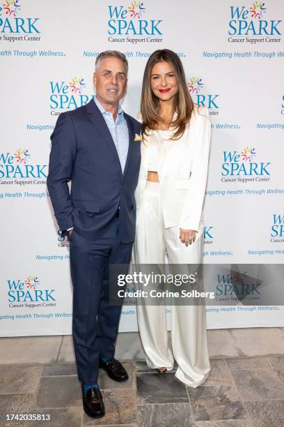 Mark Walberg and Maria Menounos attend WeSPARK's "May Contain Nuts: A Night of Comedy" at Skirball Cultural Center on October 17, 2023 in Los...