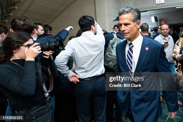 Rep Meuser Speaker of the House candidate Rep. Dan Meuser, R-Pa., arrives for ...