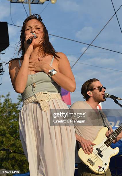 Singer-Songwriter Kate Earl performs during the California Mid-State Fair on July 21, 2013 in Paso Robles, California.