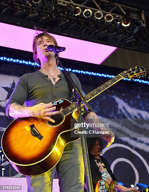 Singer/Guitarist John Rzeznik of The Goo Goo Dolls performs during the California Mid-State Fair on July 21, 2013 in Paso Robles, California.